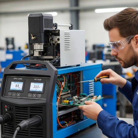 Tecnico realizando Reparacion de soldadoras en santiago